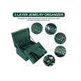 thumbnail image 2 of Cajas Para Joyeria Franela Organizador De Joyas 3 Capas Xtellar verde, 2 of 4