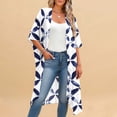 thumbnail image 5 of Xdegoge Kimono Cardigans for Women Open Front Half Sleeve Boho Tropical Print Cover Up Sheer Chiffon Duster Lightweight Summer Casual Daily Outerwear, 5 of 9