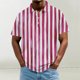 thumbnail image 1 of Blusa y camisa de manga corta con cuello vuelto para hombre, informal, de moda, de color liso, con botones, solapa y hebilla de gancho, camiseta de manga corta de poliéster para hombre., 1 of 5