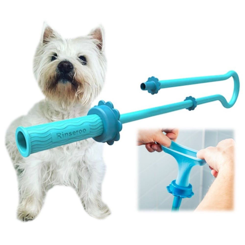 Rinseroo Slipon, NoInstall Dog Bather. Portable Pet Showerhead and