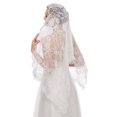 thumbnail image 5 of ZPAQI Church Veil Mantilla Latin Mass Veils Floral Lace Design Head Coverings, 5 of 15