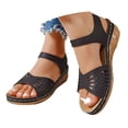 thumbnail image 2 of MKLEKYY Sandalias para Dama Sandalias Cómodas para Mujer para Uso Diario Informal Diseño de Punta Abierta Con Recortes y Cierre de Velcro para Primavera y Verano Calzado de Tacón de Cuña Duradero, 2 of 4