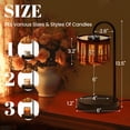 thumbnail image 3 of Candle Warmer Lamp with Timer, Desert Themed Stained Glass Window Beautiful Sunset Non-slip Wireless Remote Control Wax Melts Warmer with 4 Bulbs for Home Office Dorm, Birthday Gifts for Women, 3 of 7