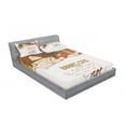 thumbnail image 3 of Saying Bedding Set with Sheet & Covers, Books Give You Dreams Even You Are Not Sleeping Educational Message Cat and Girl, Printed Bedroom Decor 2 Shams, 4 Sizes, Multicolor, by Ambesonne, 3 of 3