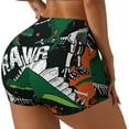 thumbnail image 2 of Naloa Dinosaur Skeleton Biker Shorts for Women Seamless Scrunch Short Women’s Yoga Shorts for Gym Running Sport Shorts - Small, 2 of 9
