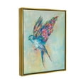 thumbnail image 3 of Stupell Industries Botanical Swallow Floral Blossom Wings Bird Painting Painting Metallic Gold Floating Framed Canvas Print Wall Art, Design by Lisa Morales, 3 of 9