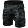 thumbnail image 1 of Men's Sweat Zipper Workout Shorts - Tight Running Training Pants, Durable Fabric, Athletic/Casual Wear, 1 of 3