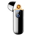 thumbnail image 4 of Encendedor electrónico, encendedor inteligente recargable por USB, mini encendedor eléctrico de encendido táctil a prueba de viento, encendedor de plasma con indicador de batería para hombres, re, 4 of 4