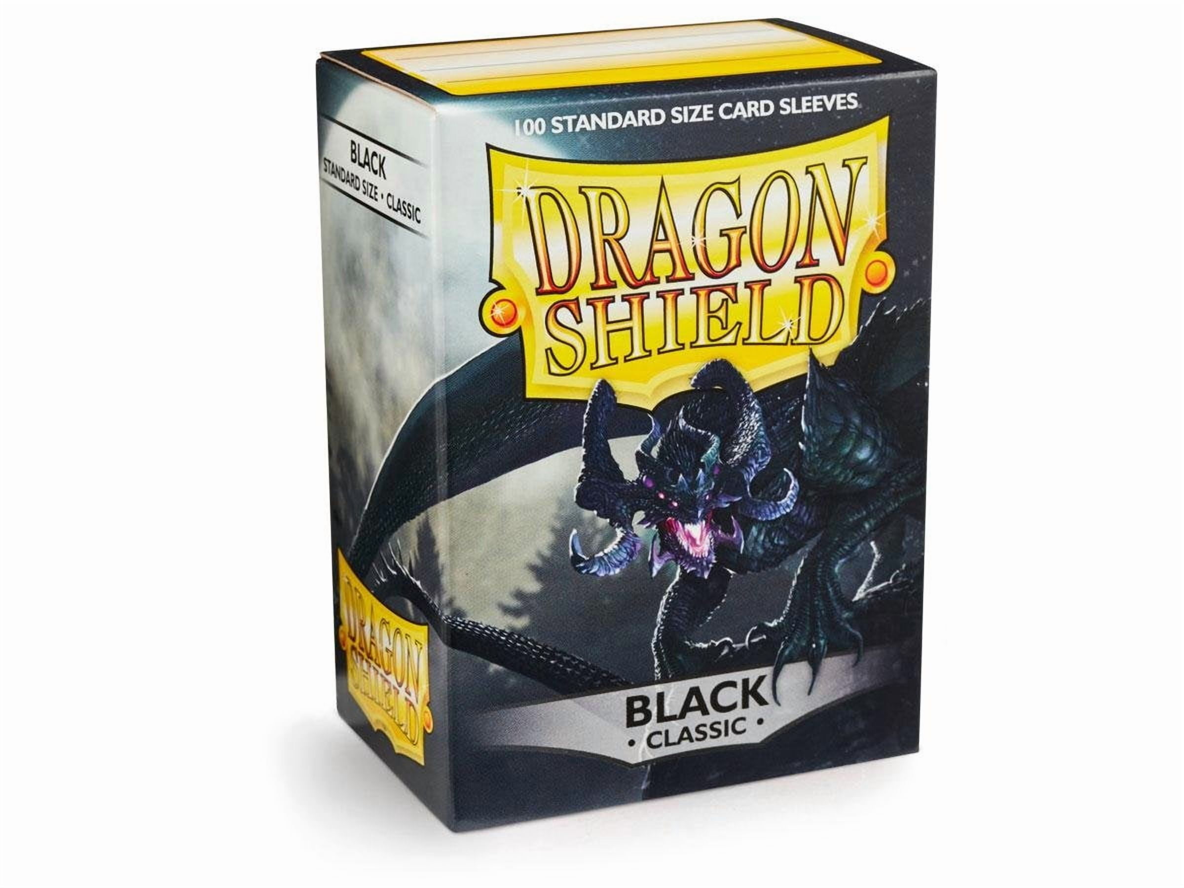 5 Packs Dragon Shield Classic Black Standard Size 100 ct Card Sleeves Value Bundle!
