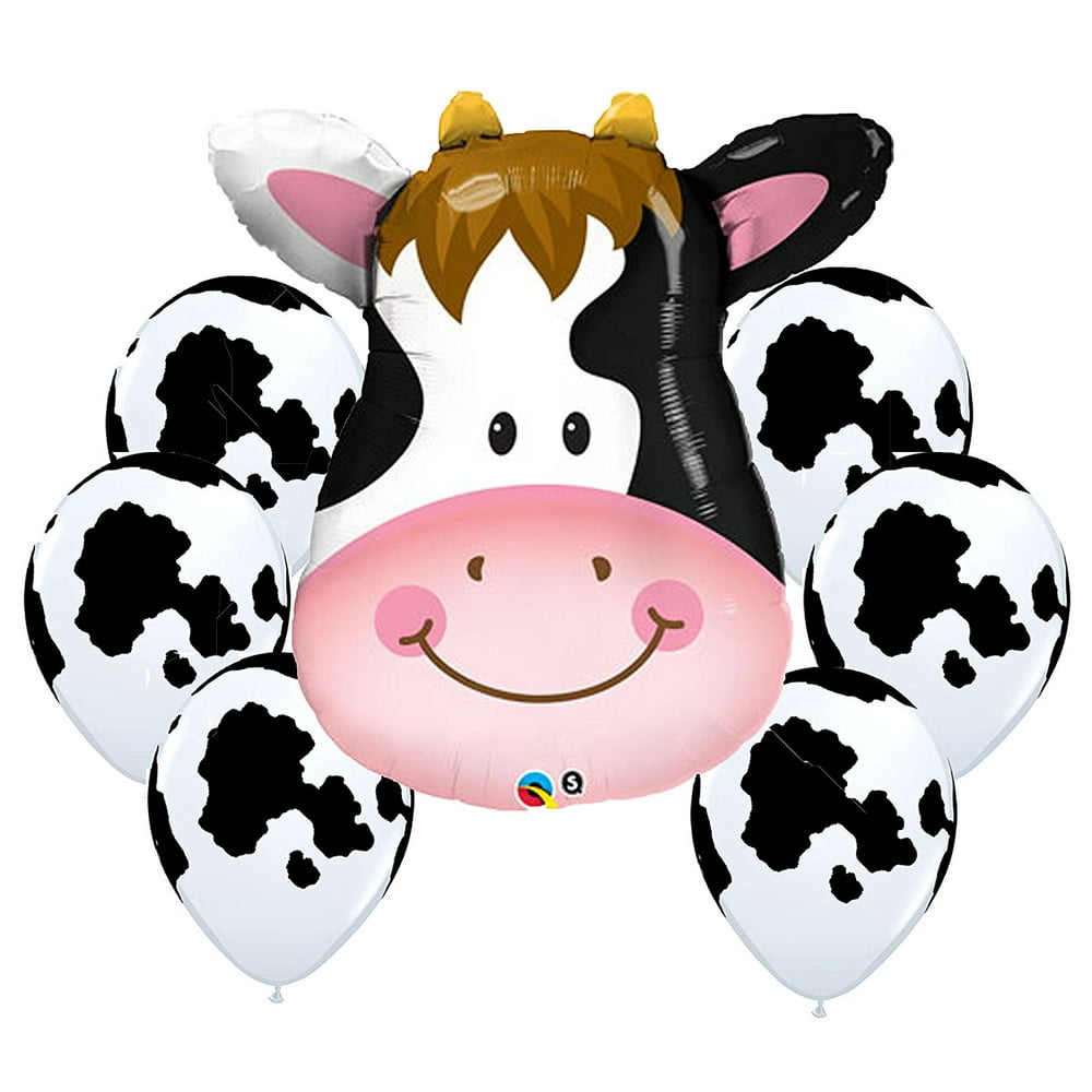Barnyard Cow Balloon Bouquet Cow Theme Balloons