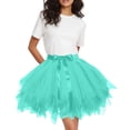 thumbnail image 2 of Solid Color Carnival Tutu Skirt Mesh Party Dance Skirt with Integrated Waistband Table Skirt One Size, 2 of 4
