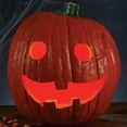 thumbnail image 2 of Pumpkin Pro Halloween Decoration Yellow Flicker Light, 2 of 3