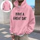thumbnail image 1 of MHFRRA Sudadera con Capucha Gráfica Divertida, Informal, Cómoda y con Estampado de Letras para Uso Diario y Actividades Al Aire Libre Rosa, 1 of 6