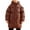 Coffee, variant on Winter Boys Hooded Long Down Coat Thickened Warm Padded Jacket Outerwear, Sizes 6-7