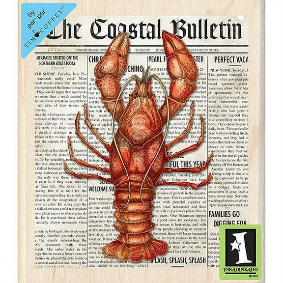 Inkadinkado Tim Coffey Wood Stamp, Lobsterfest