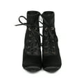 thumbnail image 4 of New Women Indulge Ella-1 Satin Round Toe Lace Up Block Heel Bootie, 4 of 7