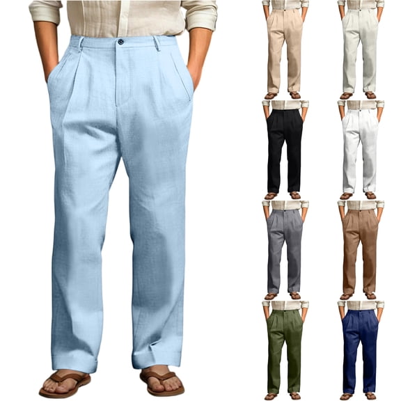 Men's Lightweight Sports Casual Straight Leg Pants for Jogging, Hiking, and Daily Casual WearArmy GreenL