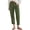 Army Green, variant on Joernso Women Casual Pants Mid-rise Buttons Fly Long Pants Pockets Design Solid Color Straight Wide Leg Long Trousers Streetwear