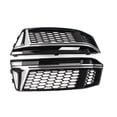 thumbnail image 4 of NS Front Bumper Fog Light Grille Cover Honeycomb for Audi A4 B9 S-Line S4 2016-201, 4 of 9