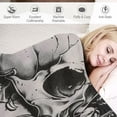 thumbnail image 3 of Qinduosi Rose Skull Halloween Themed Throw Blanket Soft Bed Bedding Warm Flannel Blankets Gifts for Kids Boys Teens Men, Sofa Living Room Bedroom Home Decor, 3 of 6
