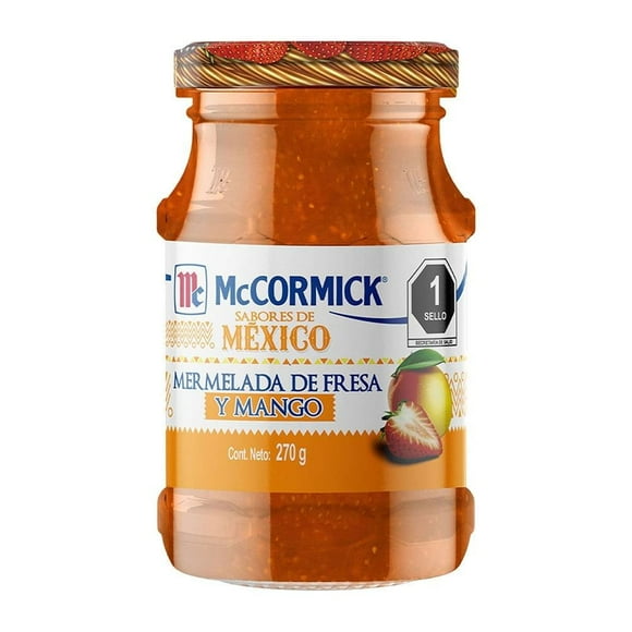 Mermelada McCormick Sabores de México fresa y mango 270 g