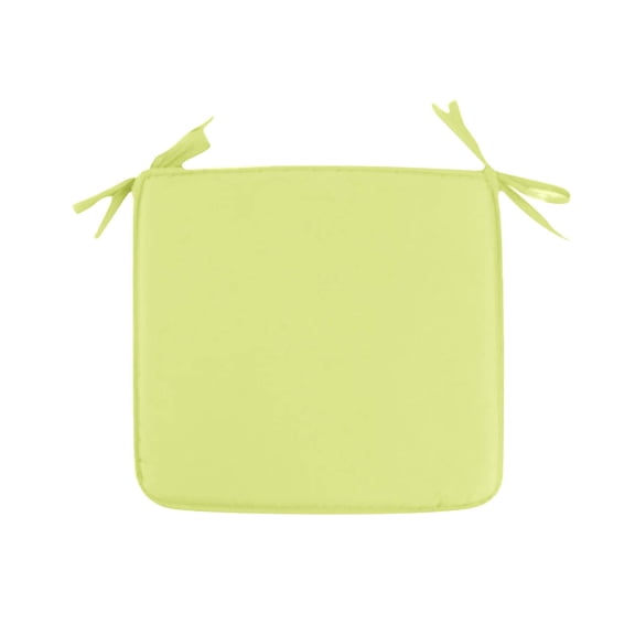 Outdoor Chair Cushion Pad with Straps - Non-Slip, Washable at 30°C, Soft Sponge Core for All-Day Comfort on Patio Chairs, Polyester Fabric Yellow