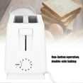 thumbnail image 3 of 750W Electric Toaster 6 Gears 2 Slice Automatic Bread Baking Maker Machine EU Plug 220‑240V White, 3 of 5
