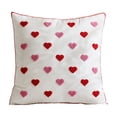 thumbnail image 3 of Valentine's Day Heart Embroidered Pillowcase - Cute Soft Decorative Pillow Cover for Couples, Romantic Love-Themed Bedding Accessory for Bedroom, Sofa & Living Room Decor, 17.71*17.71in, B, 3 of 8