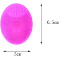 thumbnail image 2 of Cepillo de limpieza facial purificante facial de silicona suave de 2 piezas para exfoliar y masajear para limpiar los poros (rosa + verde) ER, 2 of 5