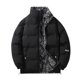 thumbnail image 2 of Puntoco Chaqueta De Algodón Cálida De Invierno Dos En Uno Con Cuello Alto Y Cintura De Color Liso Con Flores En La Parte Delantera Y Trasera Para Hombre, 2 of 9