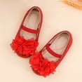 thumbnail image 6 of Linfrsh Baby Girl Shoes Toddler Little Ballet Shoes Flower Girl Mary Jane Flats Wedding Party Dress Shoes(Red,Size8.5), 6 of 6