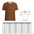 thumbnail image 2 of Leopard Print Pattern Women's Short Sleeve Tops Casual Blouses T Shirt, 2 of 6