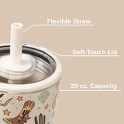 HydroJug Everyday Tumbler – Ceramic-Lined Insulated Tumbler with Straw and Soft-Touch Lid, Cup Holder Friendly – 20 oz, Rodeo