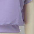 thumbnail image 5 of Womens Athletic Tops Shirts Fashion Tank O Neck Lace Sleeve Loose Womens Tee Shirts,Purple,2XL, 5 of 6