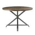 thumbnail image 2 of Homelegance Fideo Table à Manger Ronde Industrielle 45 Pouces, Pin, 2 of 2