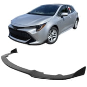 Ikon Motorsports Compatible with 19-22 Toyota Corolla Hatchback TS Style 3PCS Front Bumper Lip Chin Spoiler - PU Polyurethane
