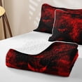 thumbnail image 4 of Feelyou Horror Bat Skull Twin Quilt Set, Red Butterfly Halloween Twin Coverlet Set, 2pcs, 1 Comforter and 1 Pillowcase, 4 of 7