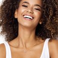 thumbnail image 6 of Brilliance Fine Women's Sterling Silver 14kt Gold Plated Cubic Zirconia Initial D Pendant Set, 6 of 7
