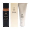 Oribe Airbrush Root Touch-Up Spray - Light Brown and Oribe Silverati Illuminating Treatment Masque 2 Pc Kit - 1.8oz Hair Color, 5oz Masque