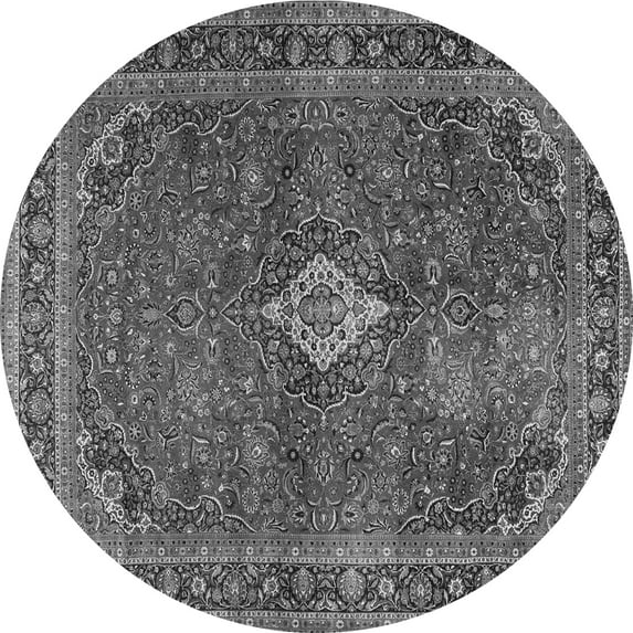 Ahgly Company Indoor Round Persian Gray Traditional Area Rugs, 8' Round