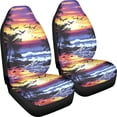 thumbnail image 2 of POLERO Comfort Car Seat Cover for SUV, Easy to Install Stretchy Front Seat Cover Polyester Full Set of 2, Ocean Sunset Beach, 2 of 7