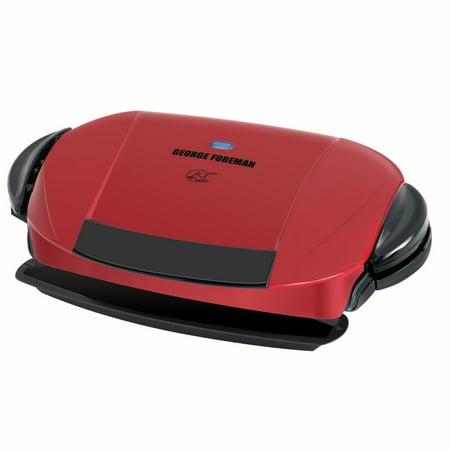 

5-Serving Removable Plate Electric Indoor Grill and Panini Press Red GRP0004R