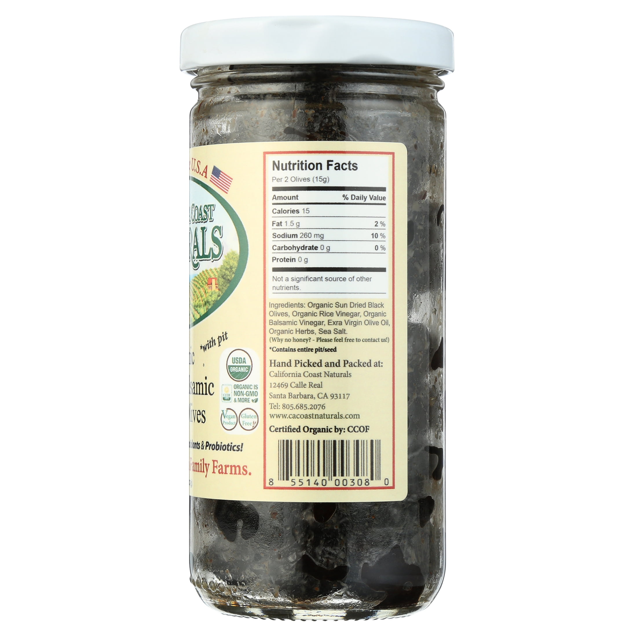California Coasts Naturals, Sweet Balsamic Sun Dried, USDA Organic, Non GMO, 8 oz