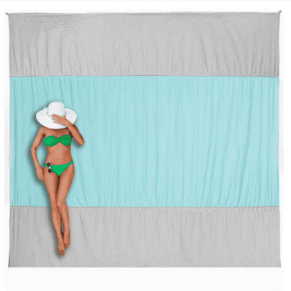 Beach Blanket Sandproof, Extra Large Beach Mat Sand Free, Beach Essentials for Vacation Picnic Camping 4.92*4.92ft