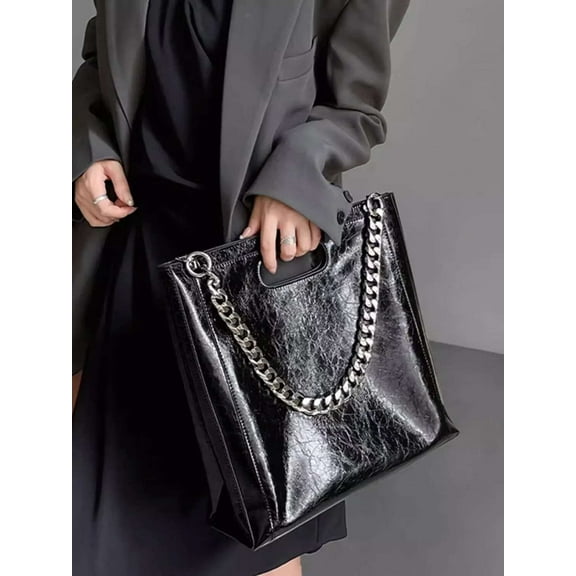 Simple Style Shoulder Handbag for Women Made of First Layer Oiled Leather