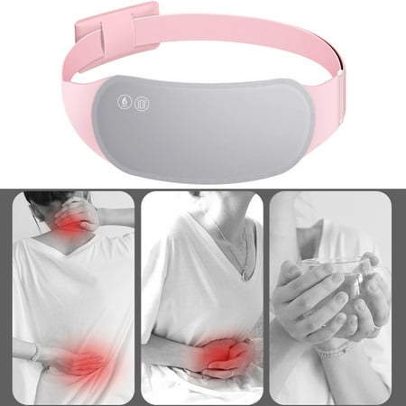 Warming Belt Vibration Massage Heating Therapy Pad with Adjustable Temperature for Menstrual Period Cramps Pain