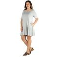 thumbnail image 2 of Women’s Plus Size Knee Length Pocket T Shirt Dress, 2 of 3