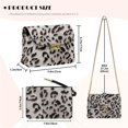 thumbnail image 6 of SCRAWLGOD Leopard Print Gray Black Crossbody Purse for Women Leather Daily Small Purses Minimalist Women's Crossbody Handbags Metal Buckle Shoulder Bags with Chain Strap, 6 of 7