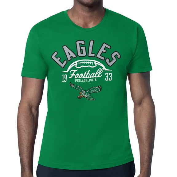 Men's Starter Kelly Green Philadelphia Eagles Half Ball Retro Logo T-Shirt