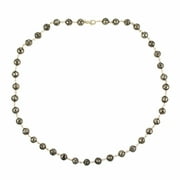 14k Yellow Gold Pyrite Necklace